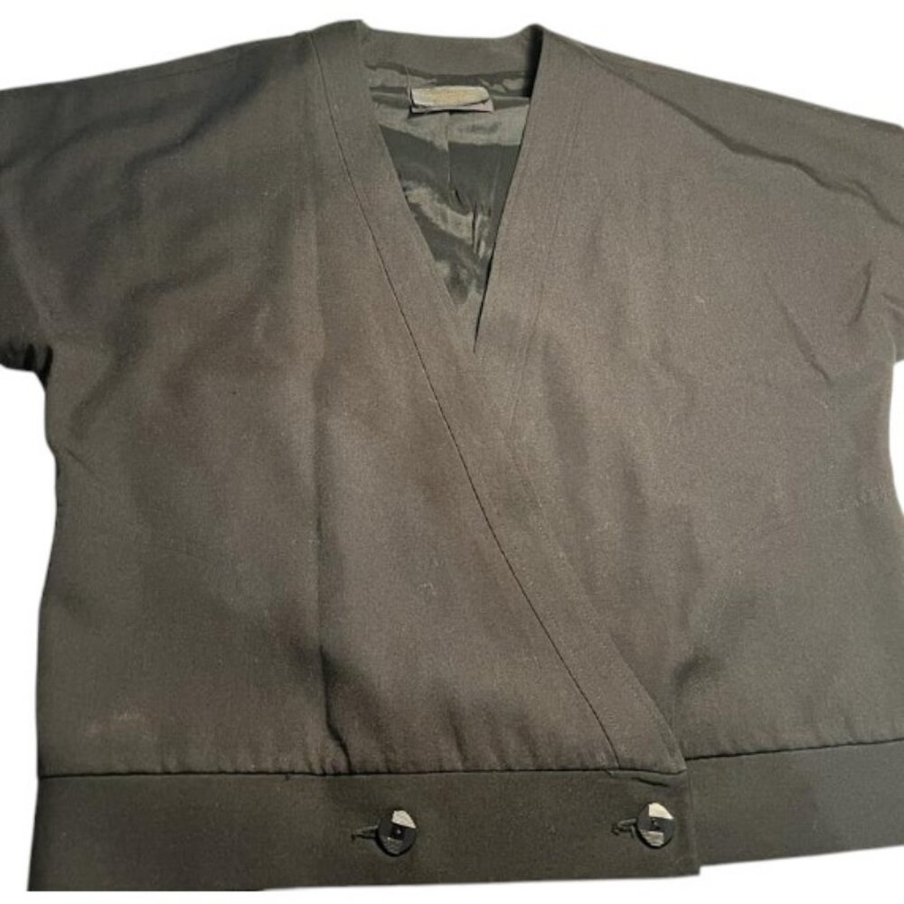 Marjorie Hamilton black wrap top size 14